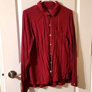 SO button up, burgundy, L